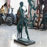 Sculpture de la déesse Diana, chasseuse grecque romaine nue, en métal, décoration d'intérieur, taille personnalisée, statue d'Artemis en bronze