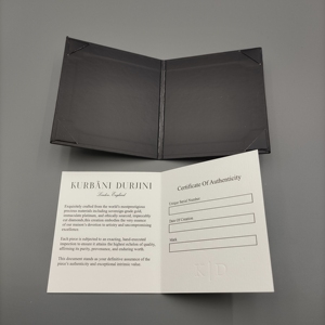 Kit de Certificado de Autenticidad con Esquinas Troqueladas de 8*4.5 Pulgadas, Papel Dorado, Regalos para Artistas, Artesanos y Trabajadores de la Artesanía - Product Image 6