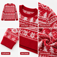 Pull de Noël pour homme OEM ODM, pull tricoté personnalisé avec logo frontal, vêtements tricotés pour les fêtes d'hiver en gros