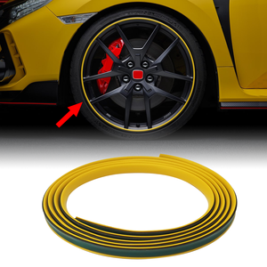 Copriruota universale per auto con profilo adesivo protettivo giallo 11 mm X 7 m - Product Image 1
