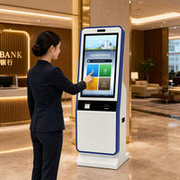 Kiosque de paiement interactif en libre-service pour intérieur, 21,5, 23 et 27 pouces, avec imprimante, écran tactile capacitif et SDK intégré pour la commande
