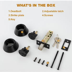 स्टेनलेस स्टील बंद एक जैसे कॉम्बो के साथ ट्यूबलर घुंडी ताला ताला deadbolt दरवाज़ा बंद - Product Image 4