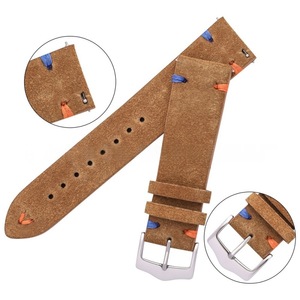 <span class=keywords><strong>Cinturino</strong></span> in <span class=keywords><strong>pelle</strong></span> <span class=keywords><strong>scamosciata</strong></span> fatto a mano 20mm 22mm a sgancio rapido in vera vacchetta <span class=keywords><strong>cinturino</strong></span> morbido Vintage da polso per uomo e donna - Product Image 1