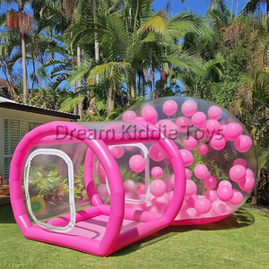 Maison de rebond de bulle gonflable extérieure bleue annonçant des gonflables tente rose de ballon de bulle de Camping pour annoncer - Product Image 4