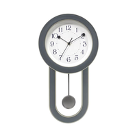 Horloge à Pendule Vintage Infinity Time Style Transitionnel Décorative Couleur Bleue Mouvement à Quartz en Plastique Horloge Murale pour Salle à Manger