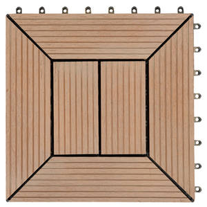 Соэкструзионная Терракотовая садовая напольная плитка из ДПК, деревянный пол, наружное напольное покрытие из ПЭ 300*300*22 мм, композитные панели для самостоятельной сборки - Product Image 6