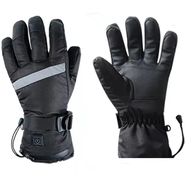 Motorcycle five fingers keep warm heated gloves winter waterproof gloves usb heated gloves rechargeable for men women