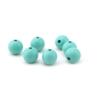 Nuovo arrivo all'ingrosso di 15mm perle di legno colorate rotonde per la creazione di gioielli collana fai da te - Product Image 5