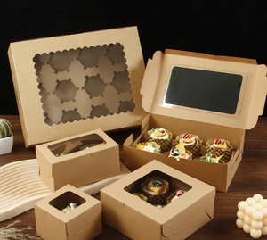 Phong cách mới 4 ly Bánh hộp DIY 16x16x8cm dễ thương món quà giáng sinh cho Biscuit kẹo hạnh phúc sô cô la Sôcôla nhỏ dễ thương thư mục cho thực phẩm - Product Image 4