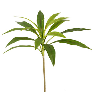 Artificial Iron Leaf Plant Variegated White Red Green PVC Plastic Home Decor Indoor <b>Ornament</b> <b>Small</b> Branch High Simulation - Product Image 3