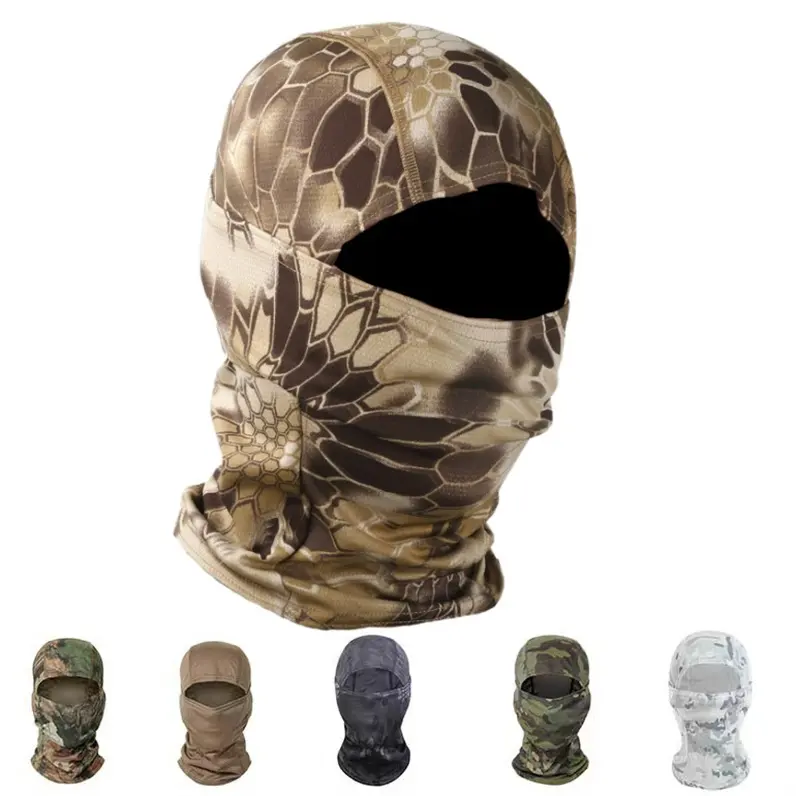 Camo Paintball Maske Voll gesichts maske Taktisch Atmungsaktiv Camo Protective Hunting Benutzer definierte thermische Sturmhaube