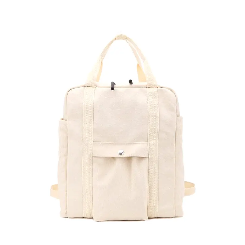 थोक कपास कैनवास के साथ स्वनिर्धारित महिला बच्चों के बैग स्कूल बैग लोगो