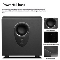 Altavoz de Subgraves Activo AVANCE Denmark Crown S602 de 12 Pulgadas, Gabinete de Madera Antimagnético, LED de un Solo Color, Unidad de Fábrica