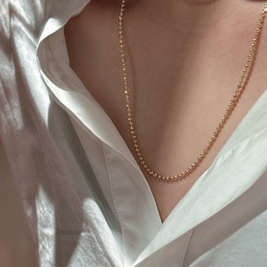 Collier en argent pur S925 avec perles de riz en forme de fleur de voiture, design vintage de niche, simple et luxueux, chaîne de clavicule empilable, quartz principal - Product Image 3