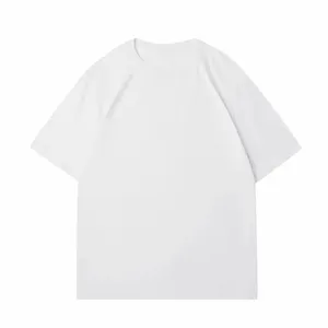 卸売Tシャツ厚手綿100% 特大メンズブランクTシャツ熱転写印刷黒白バルクカスタムTシャツ