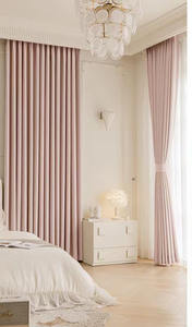 Cortinas de ventana, cortinas de Oliva de chenile opacas completas minimalistas modernas para dormitorio principal y sala de estar - Product Image 5