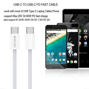 Kabel Tipe-C 60W Grosir 1M Pengisian Cepat USB 2.0 Nilon Terjaring PVC Kompatibel PD Kabel Transfer Data untuk Komputer & Kamera - Product Image 6