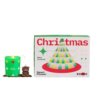 Caja de regalo de vela aromática de cera de soja navideña con lámpara giratoria, regalo de ambiente festivo para niñas y amigas - Product Image 6
