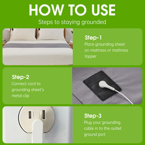 Draps plats en tissu maillé argenté à 15 % avec logo personnalisé, avec cordon de mise à la terre pour une guérison naturelle, certifiés OEKO - Product Image 5