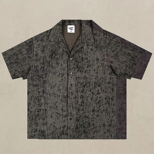 Lmt2177 thờ<span class=keywords><strong>i</strong></span> trang dạo phố quần áo bán buôn tùy chỉnh 175 GSM trạ<span class=keywords><strong>i</strong></span> cổ áo làm cho bẩn hip hop Áo sơ mi cổ đ<span class=keywords><strong>i</strong></span>ển đau khổ Áo sơ mi - Product Image 1