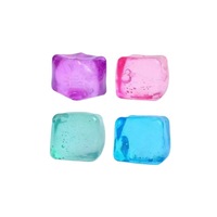 Balle anti-stress en caoutchouc souple en forme de cube de glace, saveur maltose, à rebond lent, jouet de décompression, bonbon à tirer et à étirer saveur maltose
