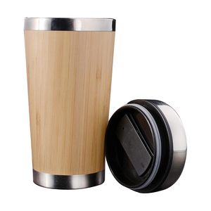 Wood Travel Insulated Coffee Cup Stainless Steel Bamboo <strong>Mug</strong> With Lid <strong>Cool</strong> Coffee <strong>Mugs</strong> - Product Image 4
