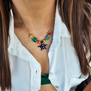 Nouveau collier en perles <span class=keywords><strong>de</strong></span> verre en forme d'étoile <span class=keywords><strong>de</strong></span> mer et <span class=keywords><strong>de</strong></span> perles mélangées, collier <span class=keywords><strong>de</strong></span> plage en coquillages marins, perles <span class=keywords><strong>de</strong></span> graines d'été, grand collier en forme d'étoile <span class=keywords><strong>de</strong></span> mer, collier en forme d'hippocampe - Product Image 4