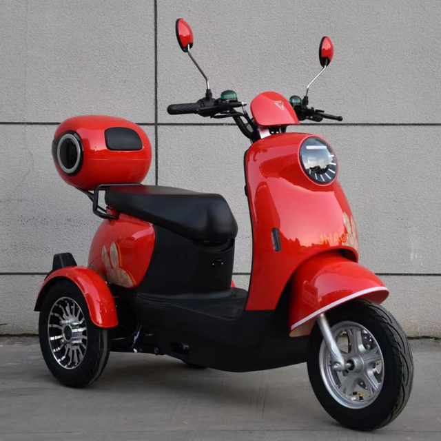 2024 New Electric Tricycle Motorcycle 800W 60V Ebike 3 Wheel Electric Moped Scooter With Basket