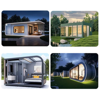 Maison mobile en béton sur mesure en gros, bureau, capsule, maison miniature, cabane en bois de style moderne, maison préfabriquée