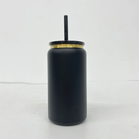 News16OZ 3D Gobelet En Acier Inoxydable Bocal En Verre Couvercle En Plastique Paille Libby Couleur Sublimation Tasse Café Bière Thé Retour École Tasses