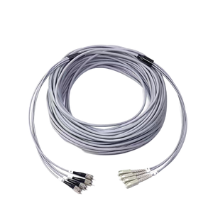 كابل ألياف بصرية مخصص من مادة PVC مدرع متعدد الأنماط رباعي النواة OM2 للاستخدام الداخلي بطول 100 متر مع موصلات SC/UPC لشبكات FTTH - Product Image 4