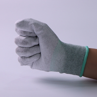 Gants de protection électronique anti-poussière antistatiques sans silicone non jetables en fibre de carbone Myesde Clean Room revêtus de PU
