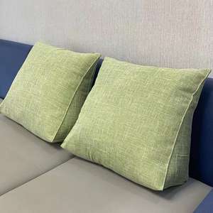 Coussin de lit moderne avec support dorsal à mémoire de forme, personnalisable, housse en polyester 200TC, rembourrage en coton PP, motif uni, pour salon - Product Image 5