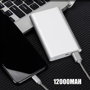 10000 MAH Portable Charging Powerbank Fast Charge For Phone Ultra Thin Power Bank With 4 Battery Level Led Lights For Iphone 14