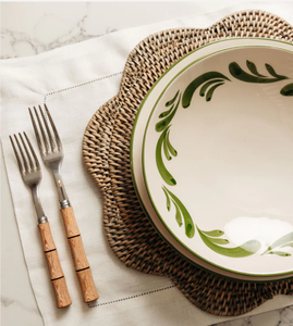 Napperon tissé à fleurs en rotin Boho fait à la main en osier tapis de Table décor de salle à manger rustique résistant à la chaleur écologique - Product Image 3