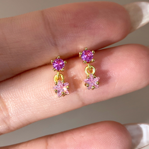 Minimalist Jewelry CZ <b>Earrings</b> 18K Gold Plated Multi Color Zircon Star Studs <b>Earrings</b> for Women - Product Image 2