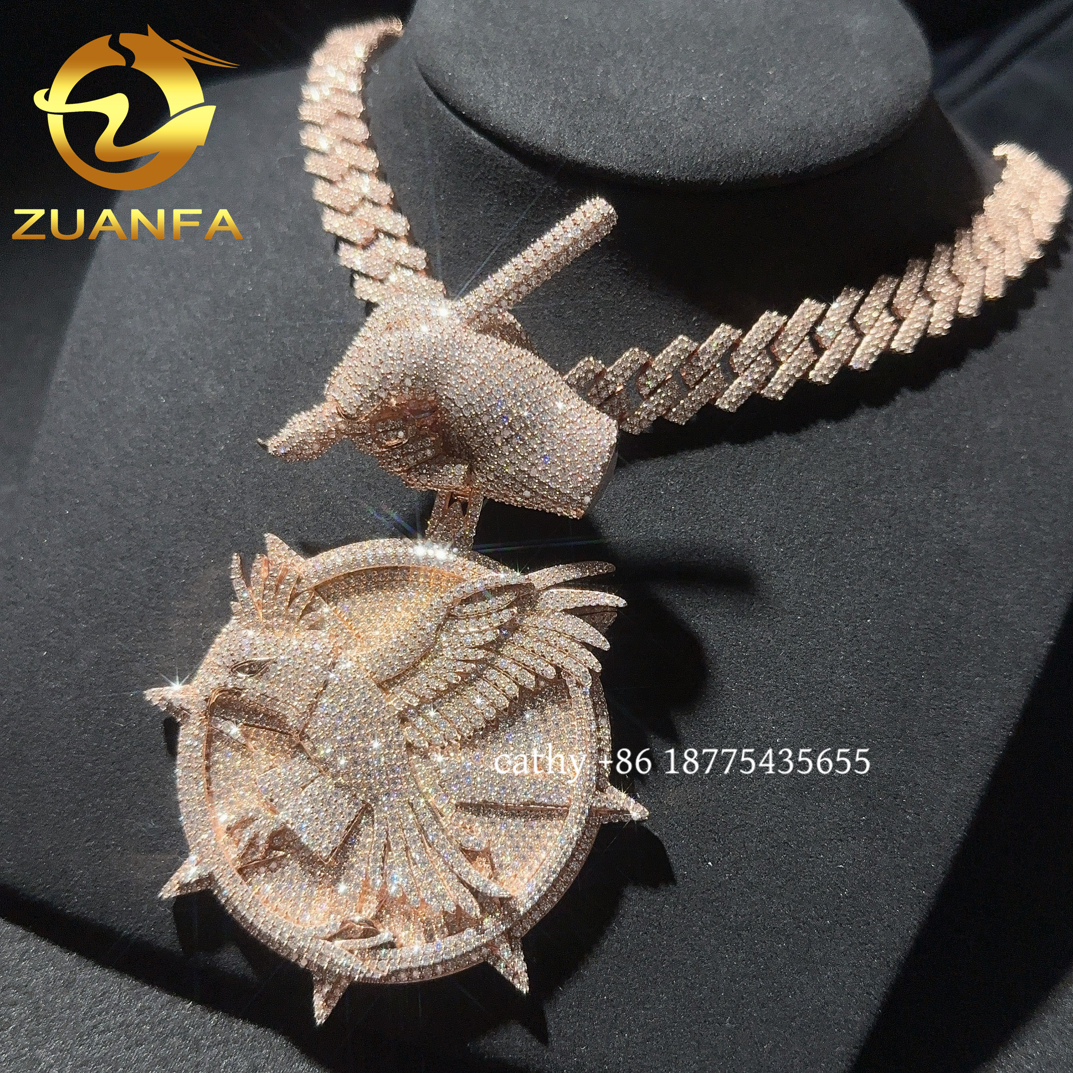 Super Big Hip Hop Pendant a Stroke of Genius Rose Gold