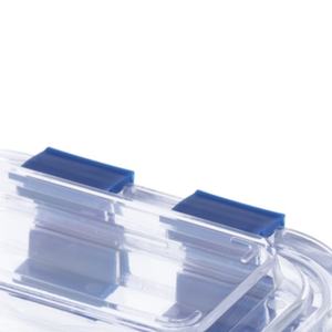 Scatola di plastica portatile a membrana con cerniera gialla PS pellicola traslucida corona per protesi dentaria - Product Image 6