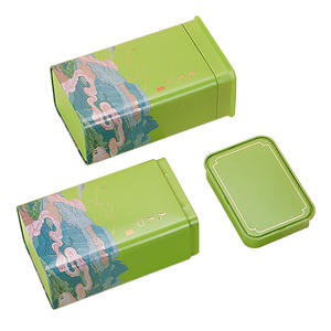 Personnalisé imprimé <span class=keywords><strong>petit</strong></span> cadeau rectangulaire en métal de thé boîte de bidons d'étain pour le thé - Product Image 3