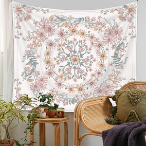 Mandala decorativa bohemia europea, tapiz tejido personalizado de algodón, manta estampada con diseño de <span class=keywords><strong>Aubusson</strong></span> - Product Image 4