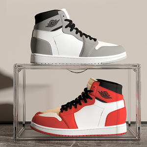 New Acrylic Wholesale Sneaker Box Magnetic Custom Logo Transparent <b>Shoe</b> Box <b>Storage</b> Stackable <b>Shoe</b> Boxes Organizer - Product Image 3