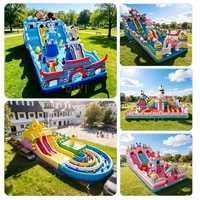 Parc gonflable, aire de jeux extérieure, parcours d'obstacles gonflables, château gonflable, aire de jeux gonflable pour enfants