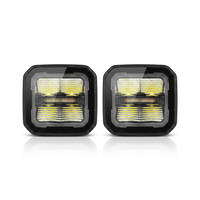 Par de luces LED de 3 pulgadas con haz de inundación para trabajo todoterreno, kit de faros antiniebla para Jeep Wrangler 4x4, camiones y SUVs