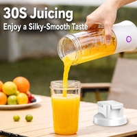 Mixeur personnel pour smoothies BDL-010 3.7V 40W 450ml, tasse à jus rechargeable à 12 lames avec couvercle de boisson pour le fitness et les voyages
