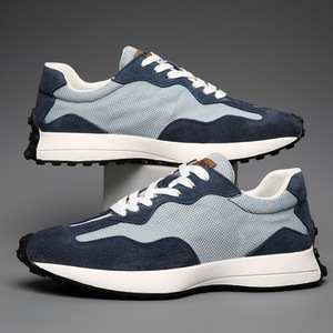 Zapatos Casuales de Cuero para Hombre, Estilo Chic, Primavera-Verano, Color Azul Limpio, Zapatillas Deportivas - Product Image 3