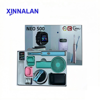 Conjunto de Regalo Premium Todo en Uno: Ventilador de Mano NEO500, Auriculares TWS, Cepillo de Dientes, Banco de Energía y Reloj Inteligente
