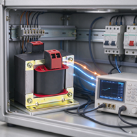 Transformateur d'isolement solide 200VA, enroulement en cuivre encapsulé dans de la résine pour alimentation électrique de laboratoire
