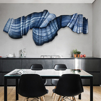Décorations murales contemporaines en bois personnalisées, peintures sculptées à la main, ensemble multi-pièces pour la maison