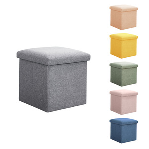 Đồ Nội Thất Phòng Khách Logo Tùy Chỉnh Đồ Chơi Gấp Gọn Bằng Da Lanh Vải Để Chân Ghế Dài Có Thể Gập Lại Ghế Đẩu Hộp Đựng Đồ Ottoman - Product Image 4
