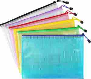 Custom School <b>A4</b> Folder Office <b>File</b> Storage Bag Plastic Mesh Zipper Pouch Transparent Document Bag - Product Image 1